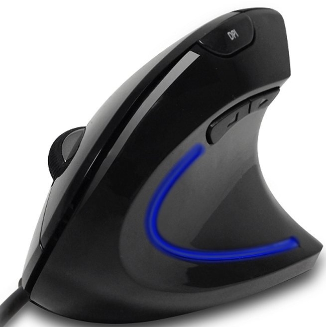 Vertical Ergonomic Illuminated Optical 6-Button USB Mouse