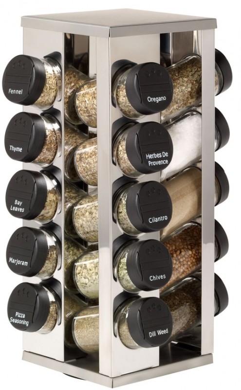 20 Jar Stainless Steel Rotating Spice Rack 0533