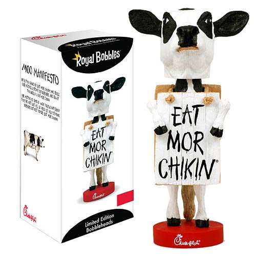 Chick-fil-A Cow Eat Mor Chikin 10-Inch Bobble Head