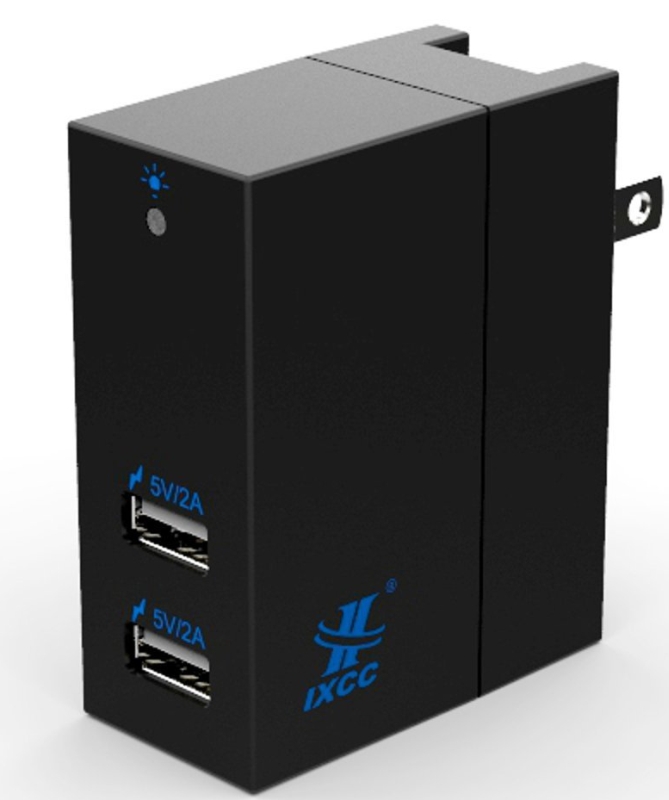 Dual USB 20W 4.2A Black High Capacity FAST AC Travel Wall Charger for iPhone and iPad