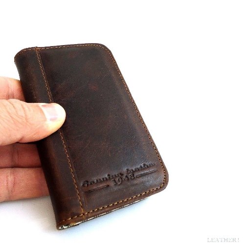 Vintage Leather Case for Samsung Galaxy S4 S 4 Book Wallet Stand