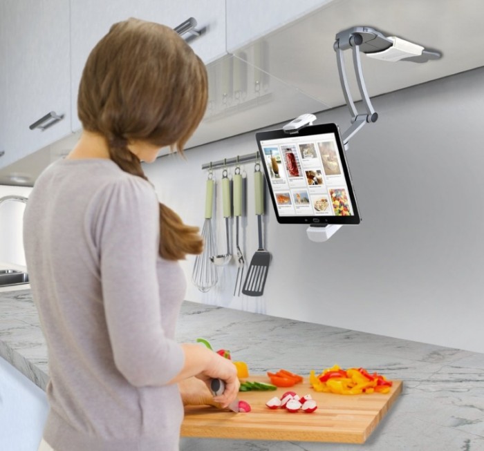 Supporto Universale Da Parete WANPOOL Per IPad E Tablet | Da Cucina, Antiurto | Per IPad Pro/Air/Mini E Smartphone