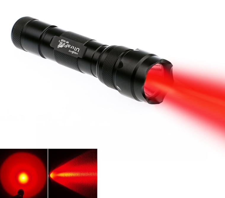 Mode 200 Lumen Red Light Hunting LED Flashlight