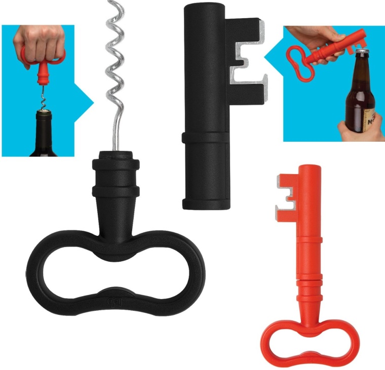 Bottle Opener, and Cork Screw All in One