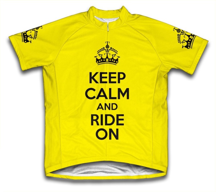 Keep Calm and Ride On Short Sleeve Cycling Jersey