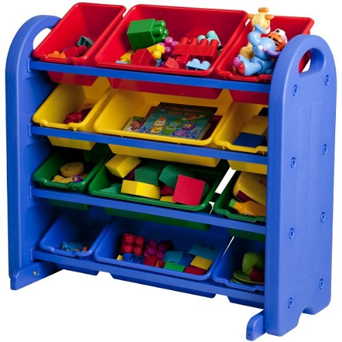 Plastic Kids Book Shelf Storage and Toy Organizer