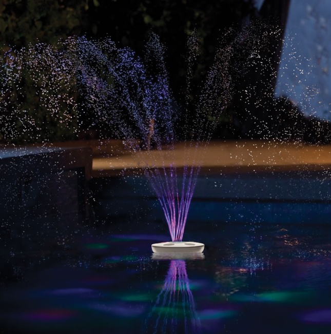 The Floating Lighted Pool Fountain