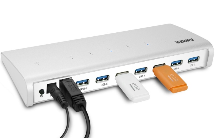 USB 3.0 7-Port Hub Premium Aluminum Hub