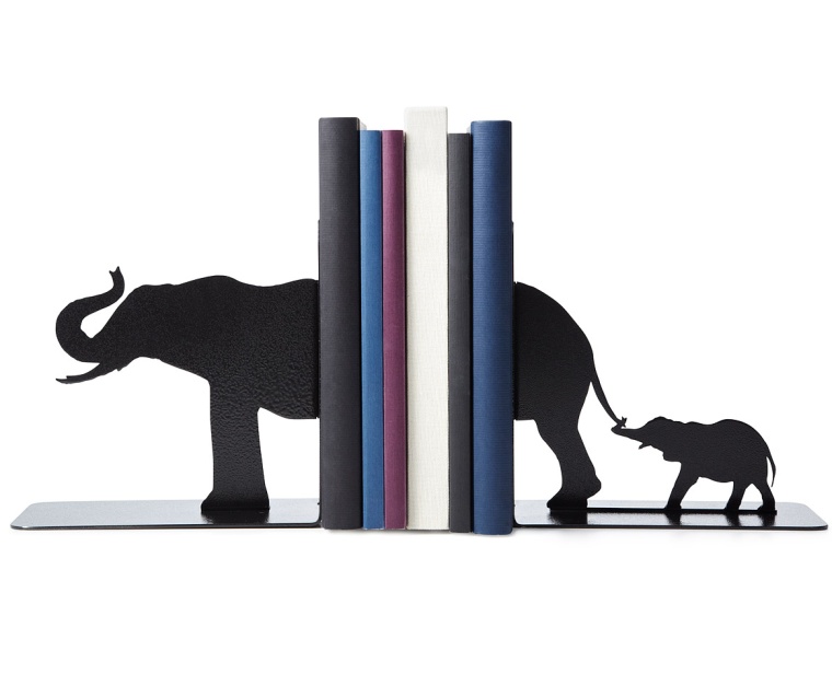 elephant family bookends