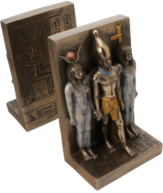 Egyptian Replica Cold Cast Bronze Trian of Menkaure Bookends