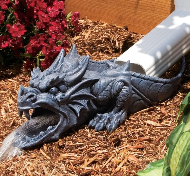 Ranier the Sculptural Dragon Rainspout