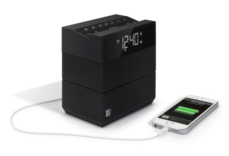 Sound Rise Bluetooth Wireless Alarm Clock Radio Speaker with USB Charger