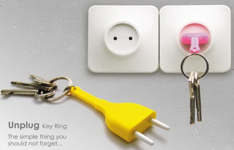 Unplug Key Ring Key Holder Living Style Wall Decoration