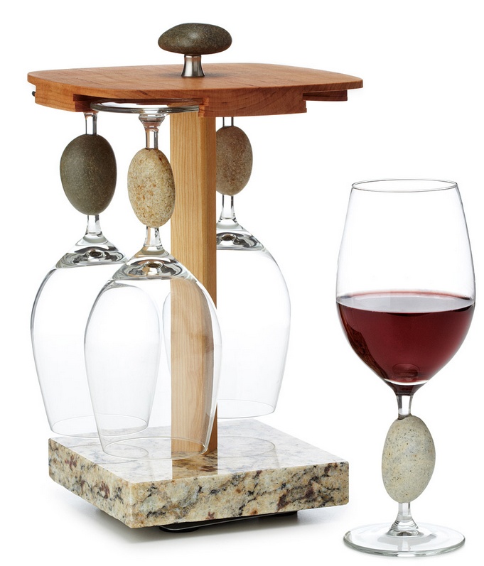 stone wine glass pirouette set