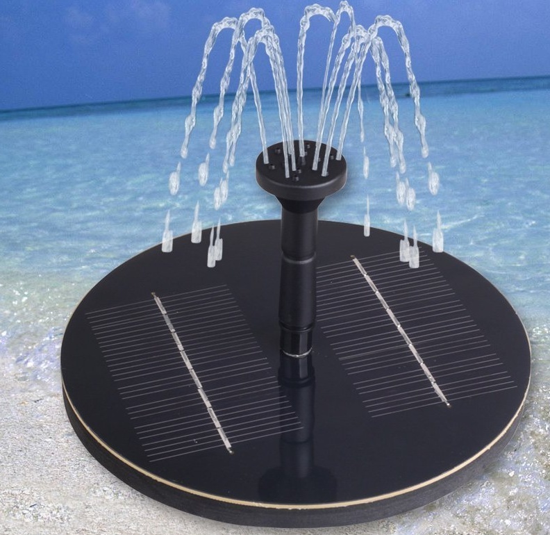 1.6W Solar Power Fountain Pool Water Pump Garden Plants Watering Outdoor