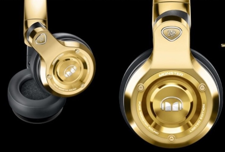 24K Gold Over-Ear Monster Headphones