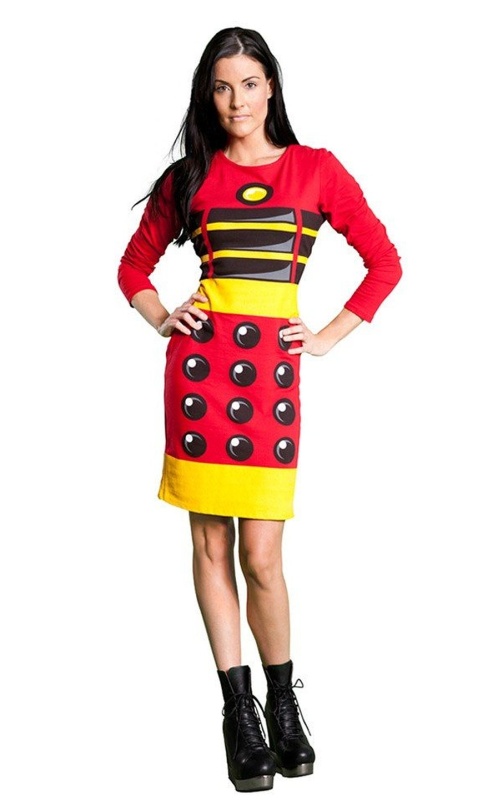 Doctor Who Red Dalek Exterminate Body Con Dress