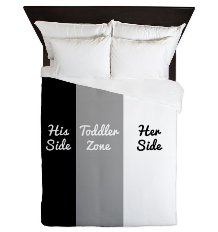 His Side Toddler Zone Her Side Queen Duvet