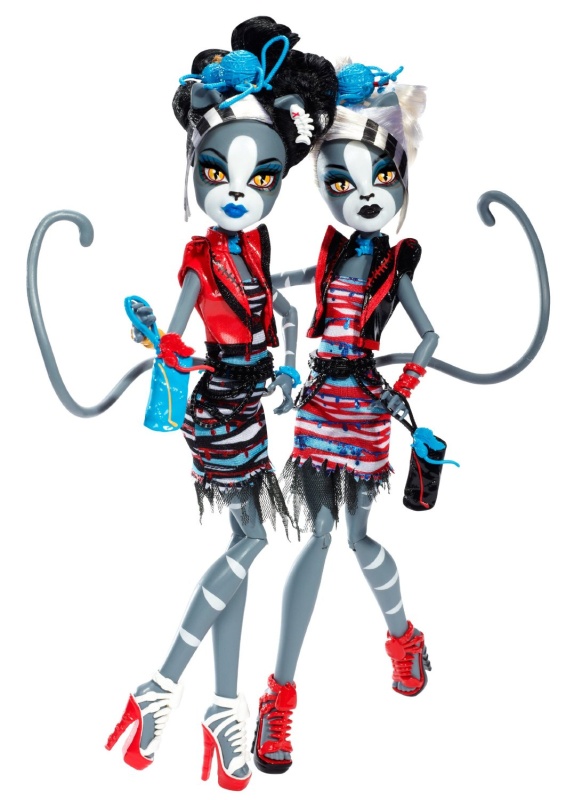 Monster High Zombie Shake Meowlody and Purrsephone Doll