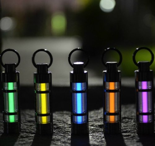 Titanium Alloy Tritium Gas Fluorescence Key Chain Autoluminescence Rescue Emergency Light