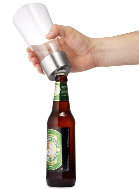 beer opening glass