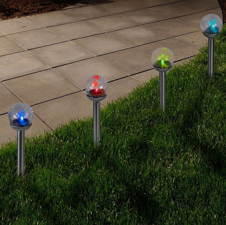 Color Changing Cracked Glass Globe Solar Lights