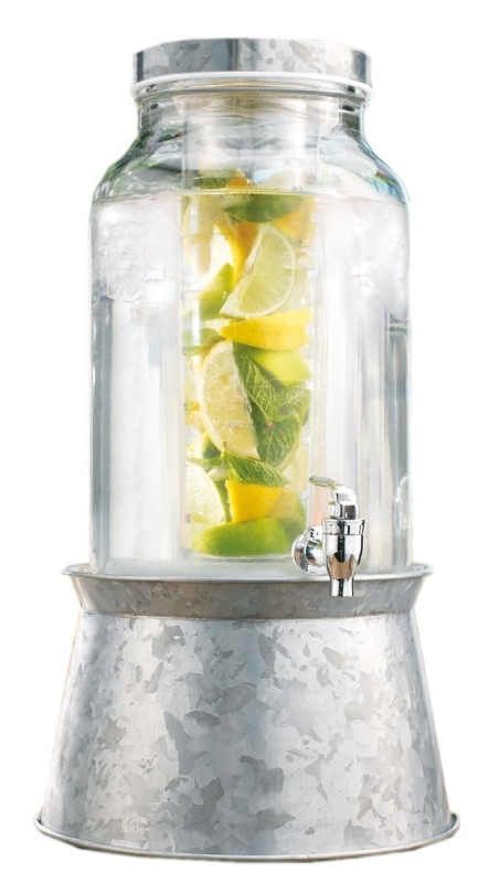 Durable Glass Infusion Beverage Dispenser with Spigot and Stand