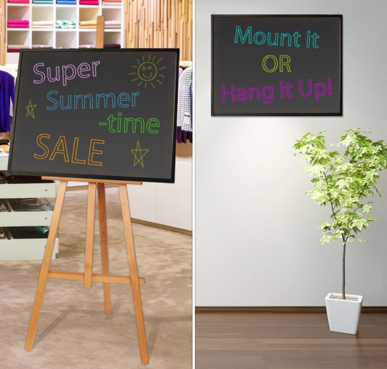 Erasable Illuminated Flashing LED Writing Board with Remote Control and 8 Fluorescent Markers