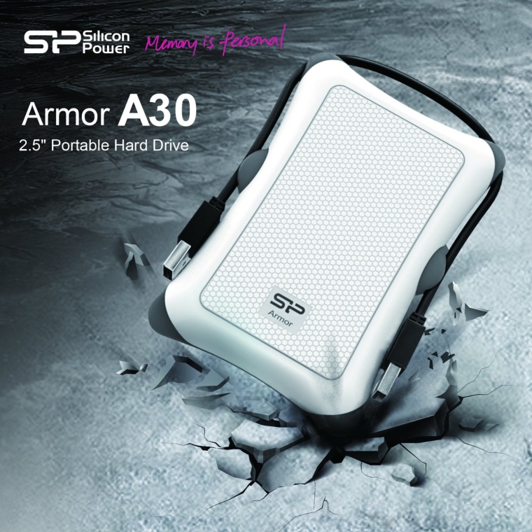 Silicon Power 2TB Rugged Armor A30 Shockproof 2.5-Inch USB 3.0 External Portable Hard Drive