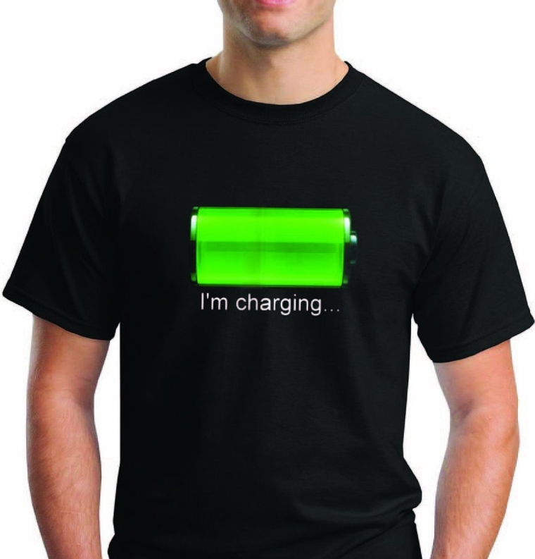 T-Shirts Men's I'm Charging Flashing Shirt