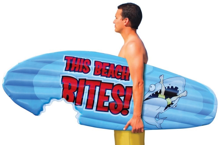 This Beach Bites Inflatable Pool Float