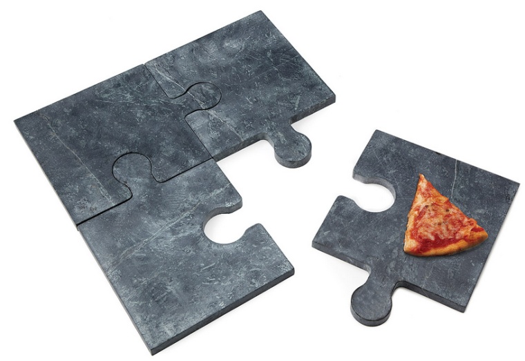 puzzle pizza stone with peel