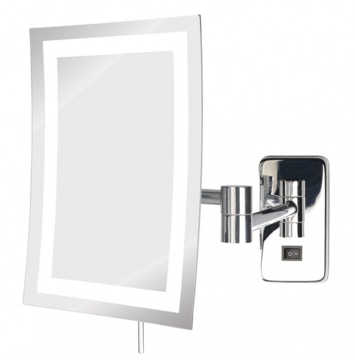 LED Lighted Wall Mount Rectangular Makeup Mirror