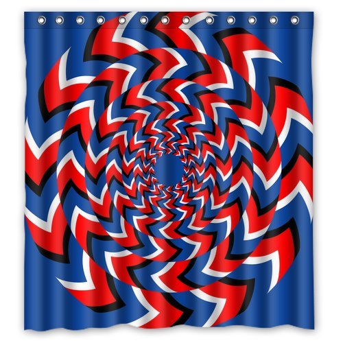 Abstract Adorable Zigzag Custom Shower Curtain