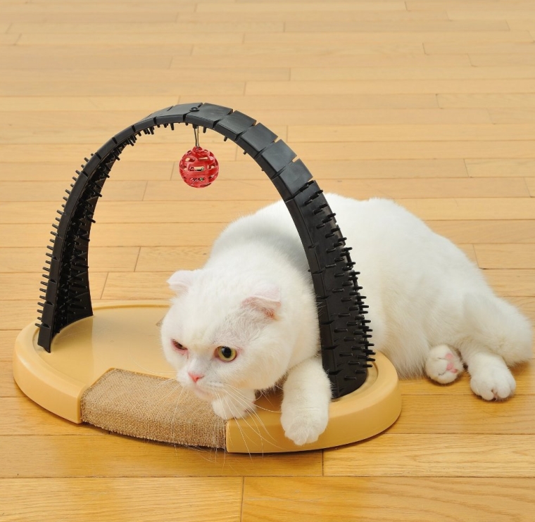 Cat Grooming Bar with Scratching Pads