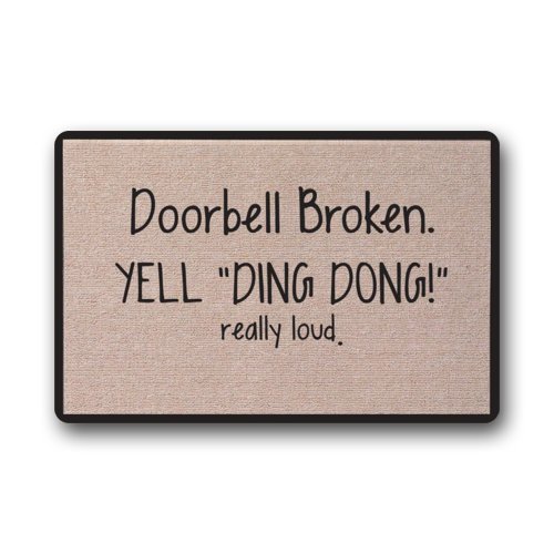 Doorbell Broken Yell DING DONG really loud Door Mats