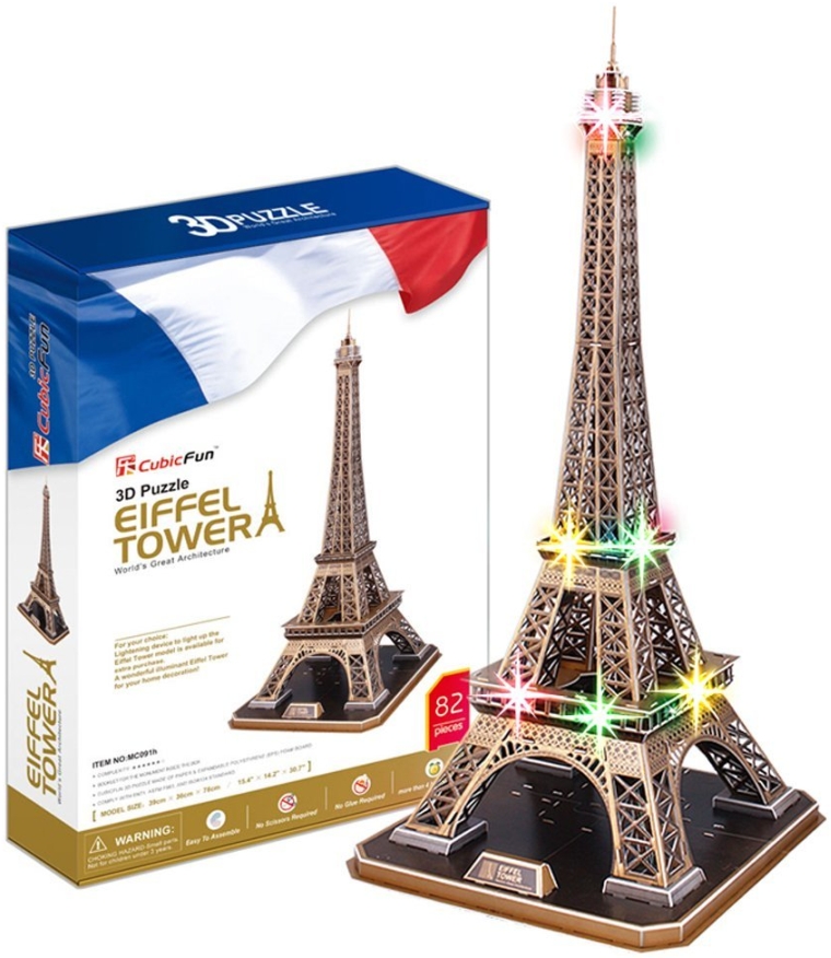 Eiffel tower with LED Light 3D Puzzles