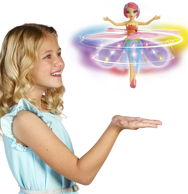 flutterbye deluxe light up rainbow flying fairy doll