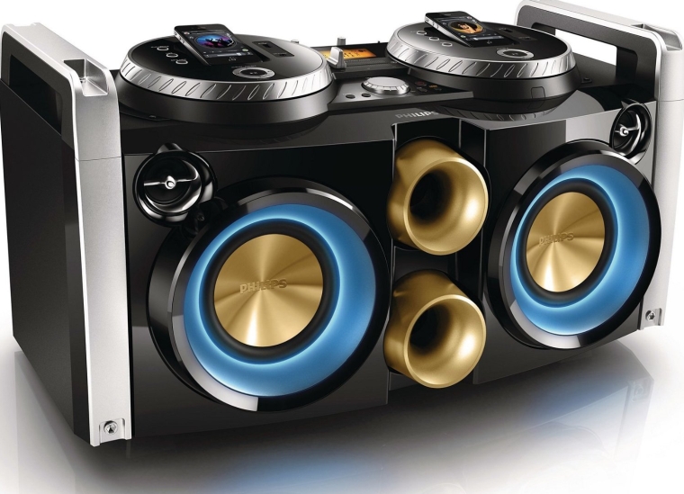 Philips Boombox D-Jay PARTY Machine Dual iPod  iPhone Docking DJ Mixer Hi-Fi Home Stereo Karaoke Speaker System