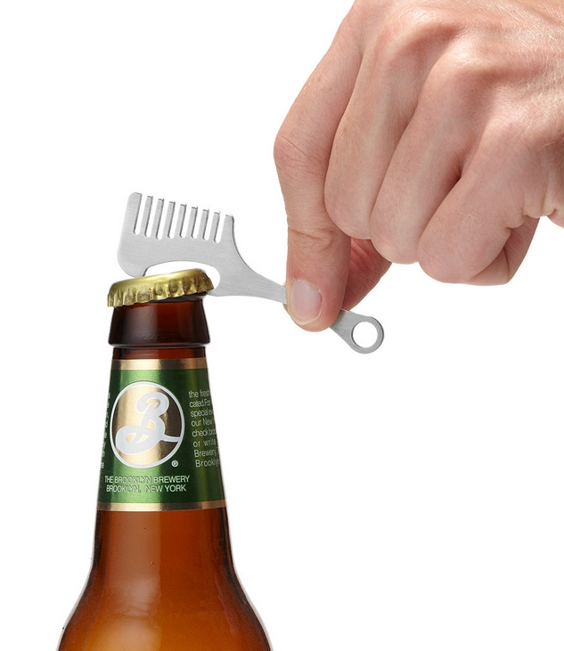 moustache comb bottle opener