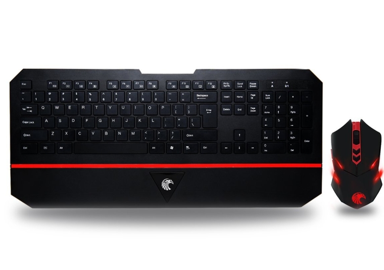 Ergonomic Ultra-slim Multimedia Wireless Keyboard and Mouse Combo Black