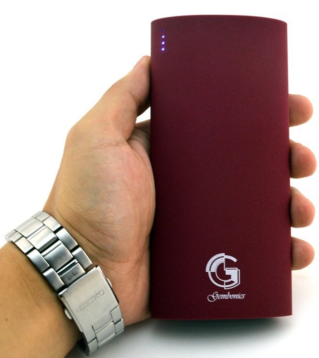Gembonics 15000mAh Dual USB Portable Charger Ultra-High Density External Battery Charger Pack