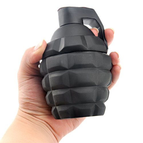 Grenade Shaped Stainless Steel Coffee Cup with LED Light