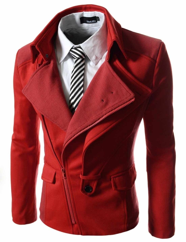 Mens Casual Rider Style Stretchy Slim Zipper Jacket Jumper