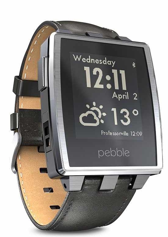 Pebble Steel Smart Watch for iPhone and Android Devices