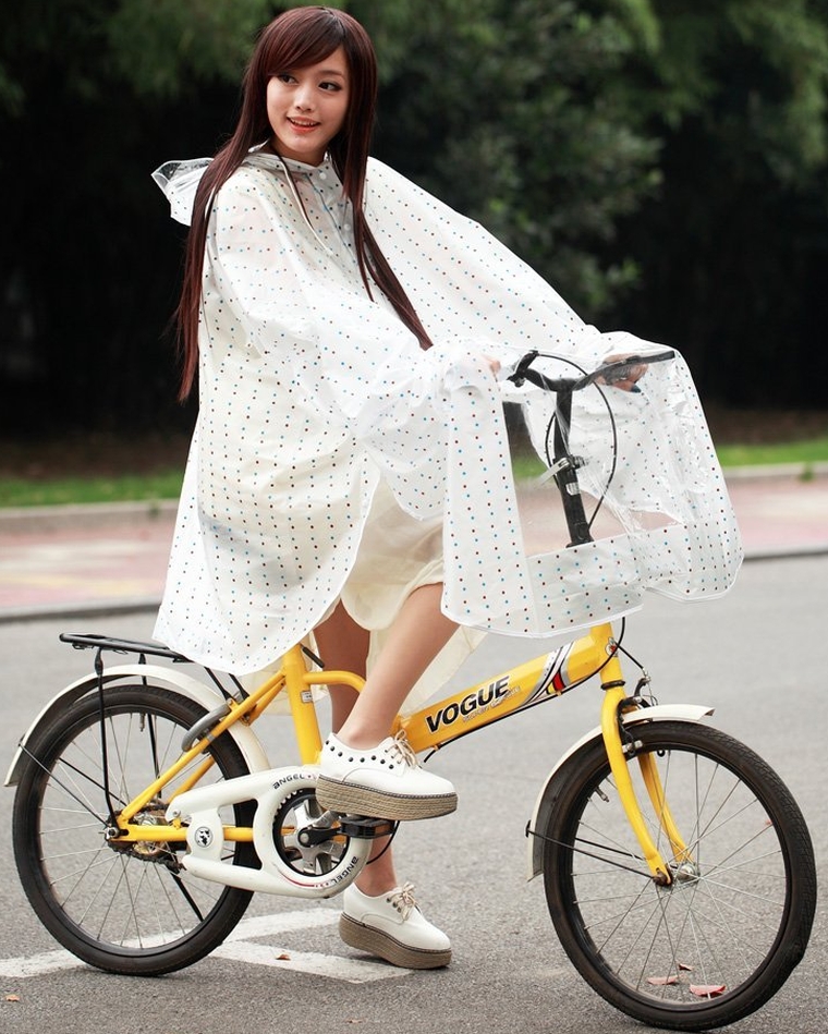 Bicycle Bike Raincoat Rain Cape with Hood