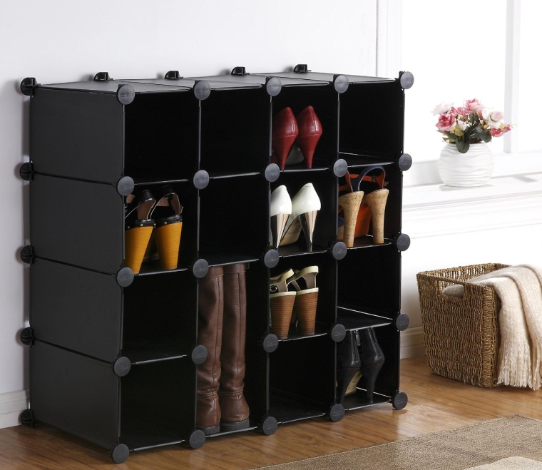 Black Shoe Storage Organizer
