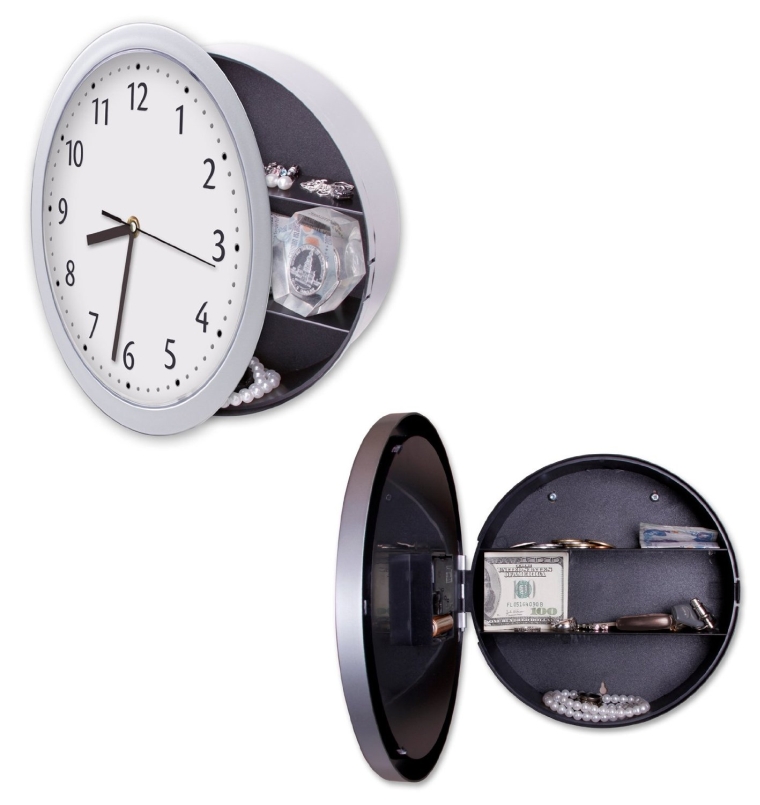 thumbnail interactive-video image 1 of Multifunction Hided Secret Wall Clock Storage Case Safe Storage Boxes Money Stas 1 of 13