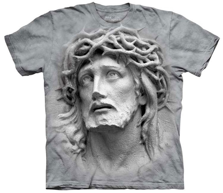 Jesus Crown of Thrones Mens Gray T-shirt