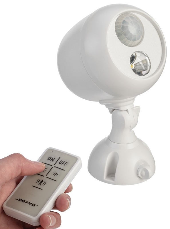 Wireless LED Remote Control Spotlight with Motion Sensor and Photocell 140 Lumens
